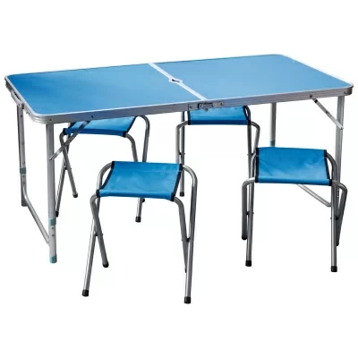 картинка Стол походный со стульями Пикник CHO-150-E синий, 4 стула 