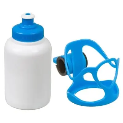картинка Велофляга STC с флягодержателем детская голубо-белая 
