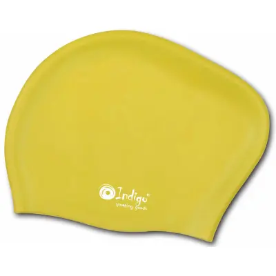 картинка Шапочка для плавания INDIGO силикон желтый 806SC 