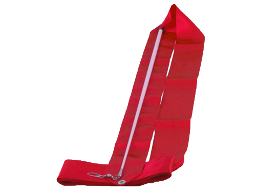Лента гимнастическая 6 м с палочкой 56 см (цвет однотонный, палочка белая) красный от магазина Супер Спорт