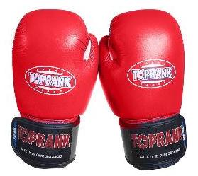 Боксерские перчатки Top Rank Prof натуральная кожа 16 унций красные от магазина Супер Спорт