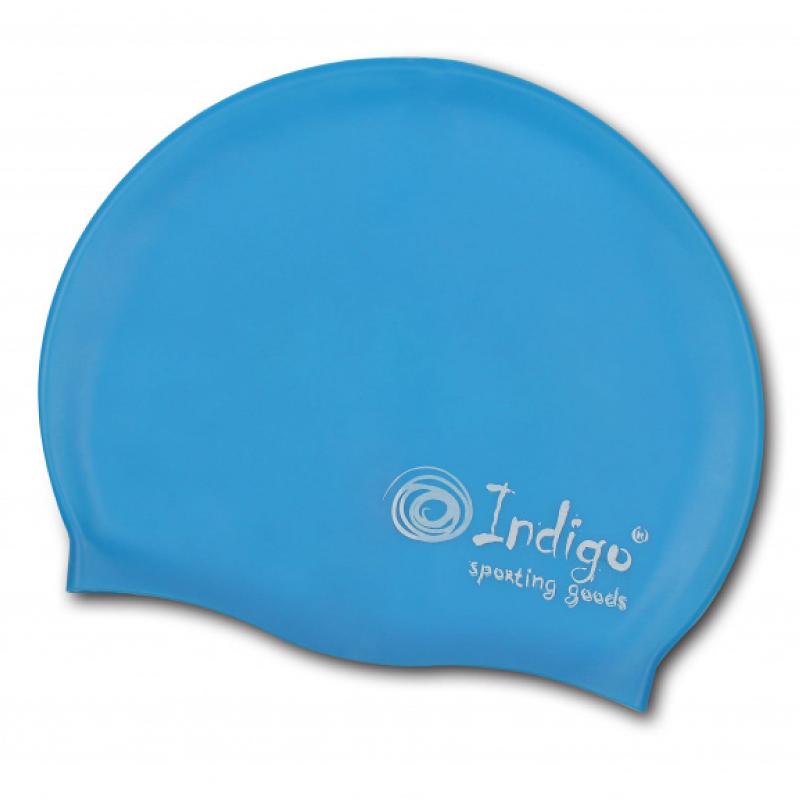 Шапочка для плавания INDIGO силикон голубая 108 SC от магазина Супер Спорт