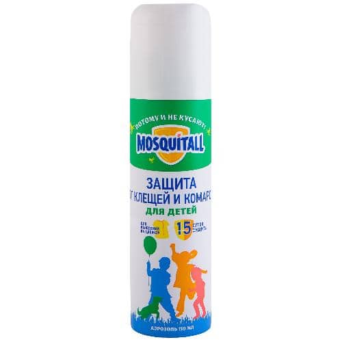 Аэрозоль Mosquitall нежная защита для детей от комаров и клещей 150 мл от магазина Супер Спорт