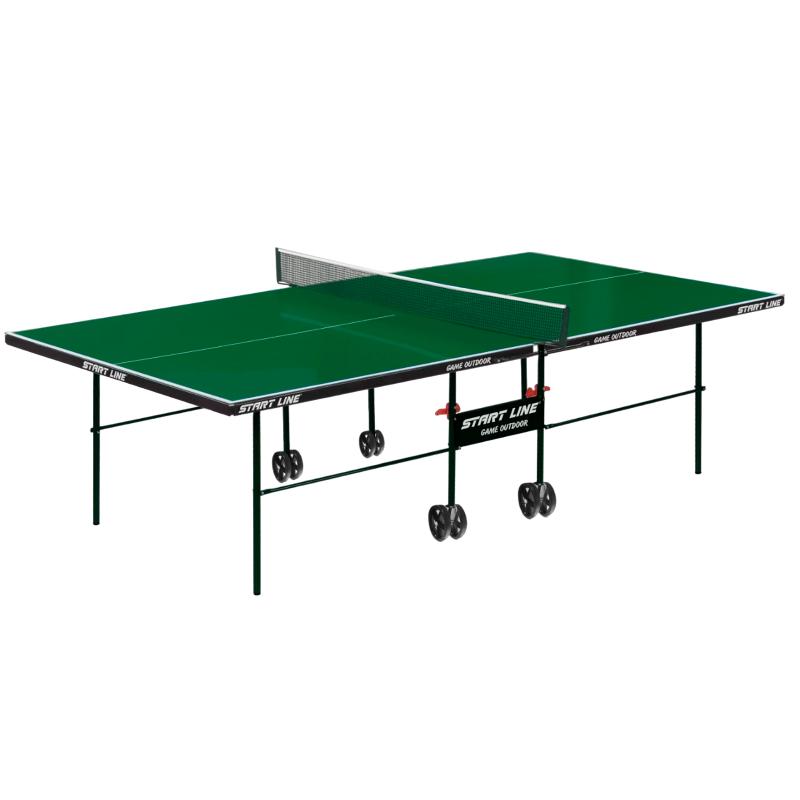 Стол теннисный Start Line Game Outdoor-2 с сеткой зеленый 6034-1 от магазина Супер Спорт