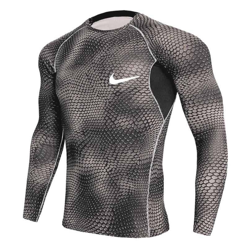 Рашгард Nike мужской серый от магазина Супер Спорт