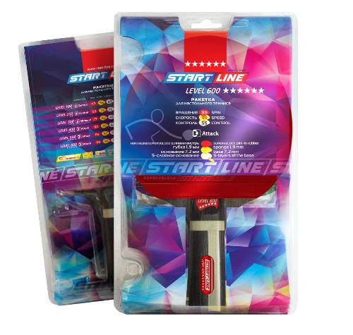Ракетка для настольного тенниса Start line Level 600 New прямая от магазина Супер Спорт