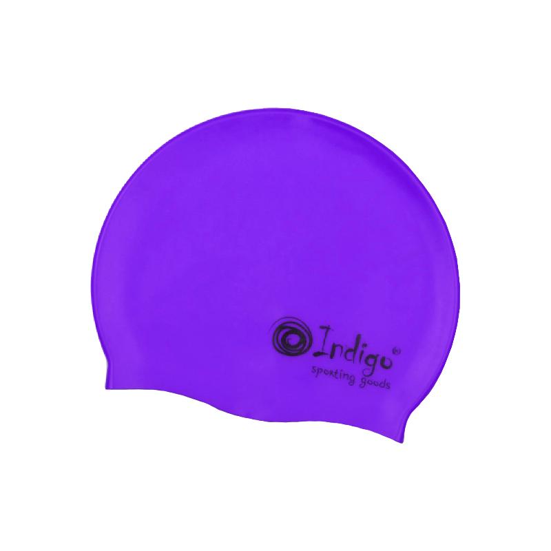 Шапочка для плавания INDIGO силикон фиолетовая 114 SС от магазина Супер Спорт