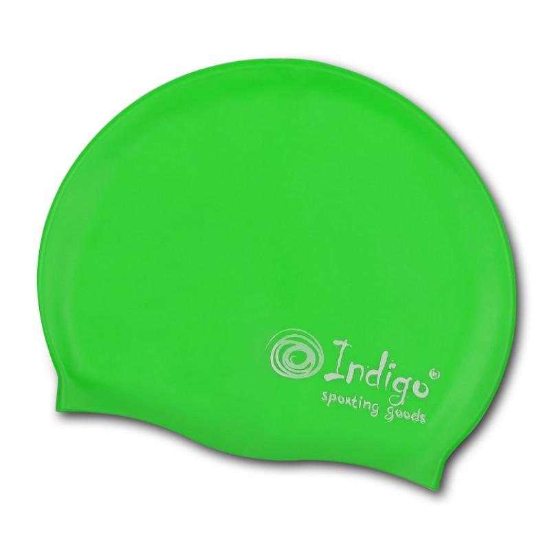 Шапочка для плавания INDIGO силикон салатовый 111SC от магазина Супер Спорт