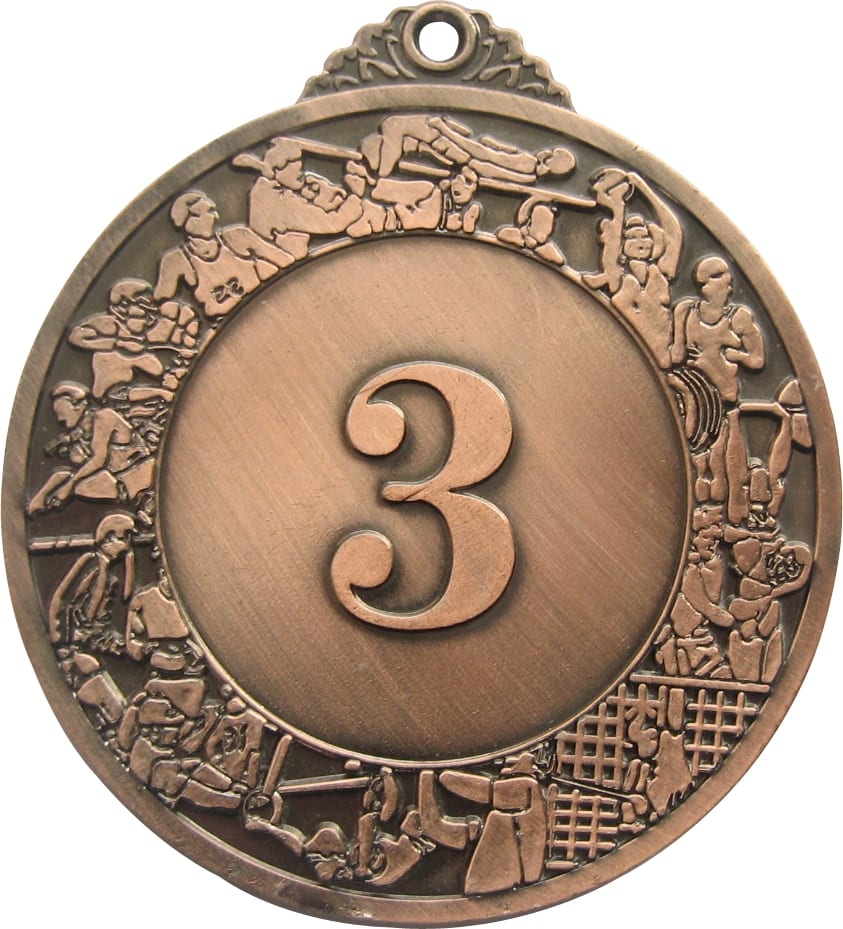 Медаль Larsen 70 мм классическая бронзовая от магазина Супер Спорт