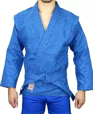 Куртка самбо АТАКА синяя от магазина Супер Спорт