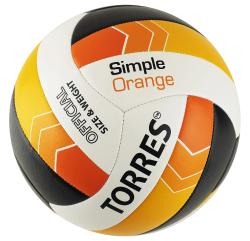 Мяч волейбольный Torres Simple Orange V32125 р.5 от магазина Супер Спорт